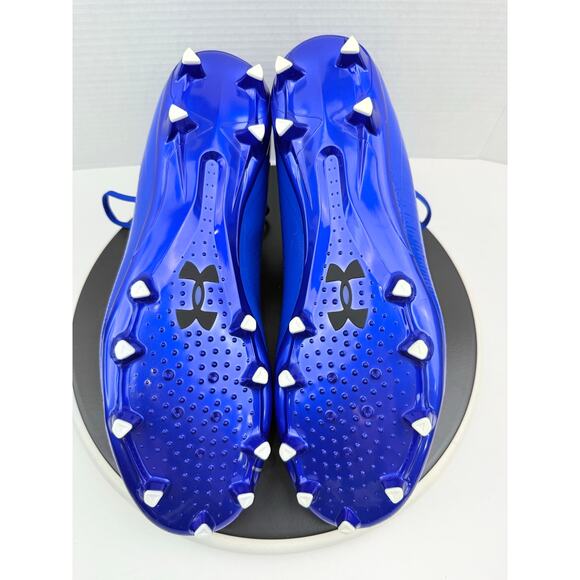 Under Armour UA Highlight 2 MC Knit Mens Sz 13 Blue Football Cleats 3027304-400 - Picture 8 of 9
